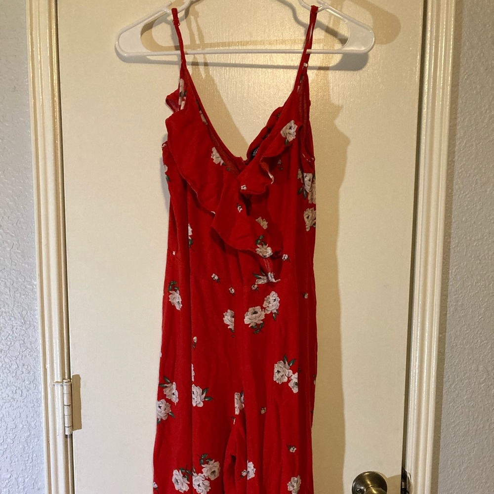 H&M floral jumpsuit with adjustable straps